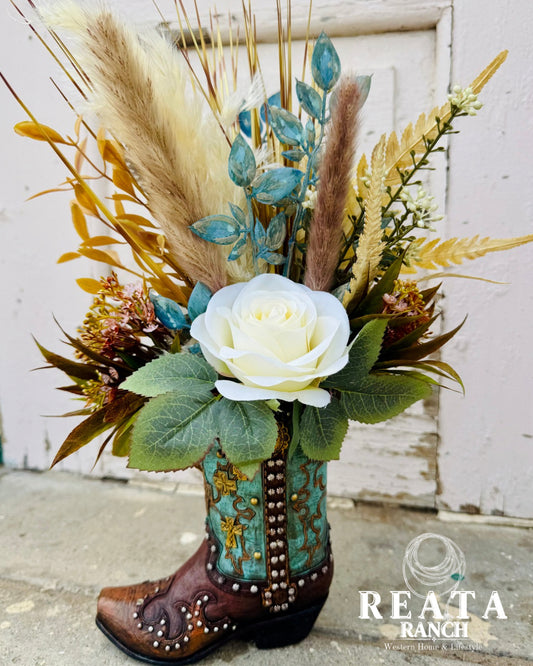 Bootful of Blooms Floral Arrangement